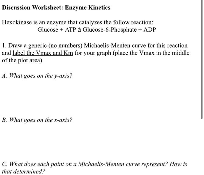 SOLVEDDiscussion Worksheet Enzyme Hexokinase is an enzyme