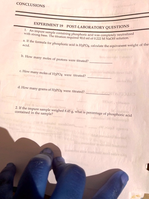 SOLVED Experiment 19 PostLaboratory Questions An impure which