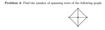 Problem 3: Find the number of spanning trees of the following graph