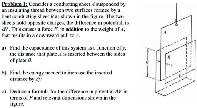 SOLVED: Consider a conducting sheet A suspended by an insulating thread ...