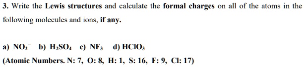 VIDEO solution: Write the Lewis structures and calculate the formal ...