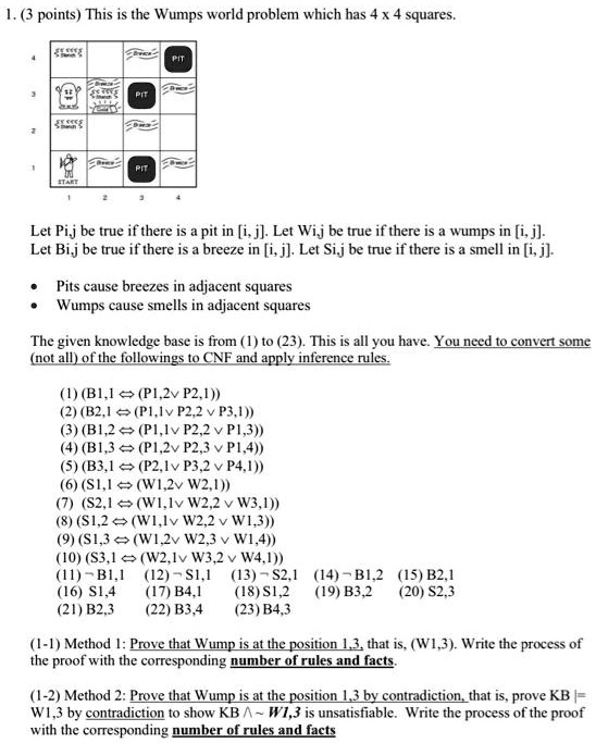 Wumps Math 1 3 points this is the wumps world problem which has 4 x 4...