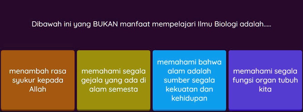 SOLVED: Dibawah Ini Yang Bukan Manfaat Mempelajari Ilmu Biologi Adalah ...