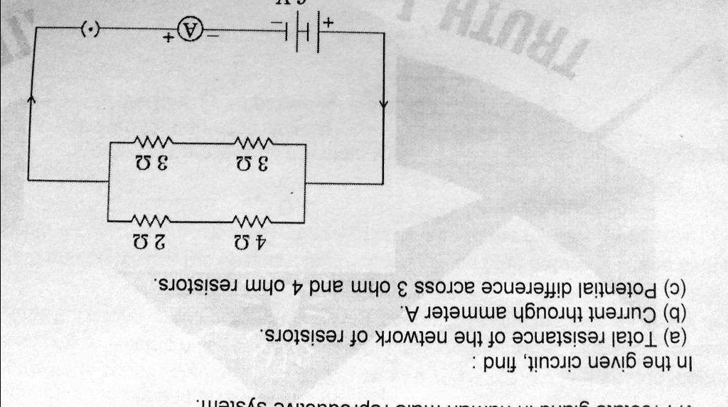 SOLVED In the given circuit, find (a) the total resistance of the