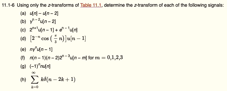 Video Solution: 11.1-6 Using Only The Z-transforms Of Table 11.1 