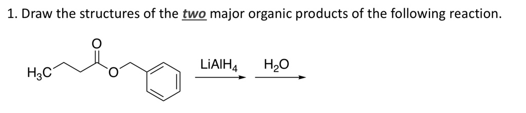 SOLVED: Draw the structures of the two major organic products of the ...