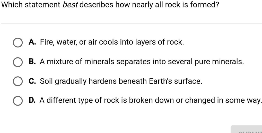 Which Of The Following Best Describes Minerals SOLVED: "PLEASE HELP IT'S URGENT Which statement best describes how