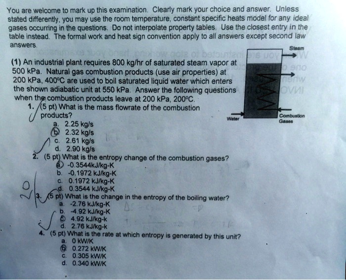 Solved: An Industrial Plant Requires 800 Kg Hr Of Saturated Steam Vapor 