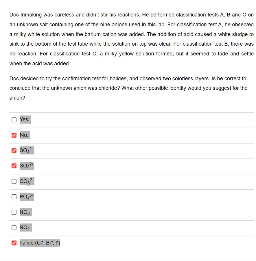 SOLVED Doc Inmaking was careless and didn't stir his reactions. He
