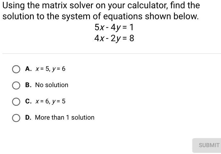 Matrix solver store