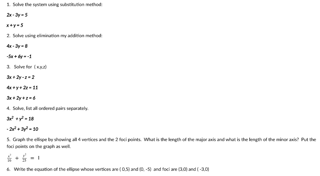 Solve The System Using Substitution Method 2x 3y 5 Itprospt Solve The System Using Substitution Method 2x 3y 5 Itprospt