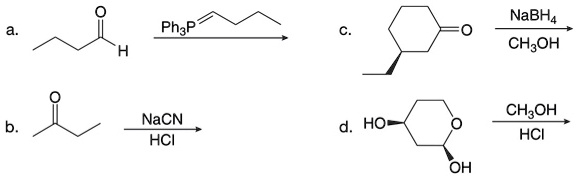 SOLVED:NaBH4 CH3OH PhaP NaCN HCI CHsOH HCI HO= OH