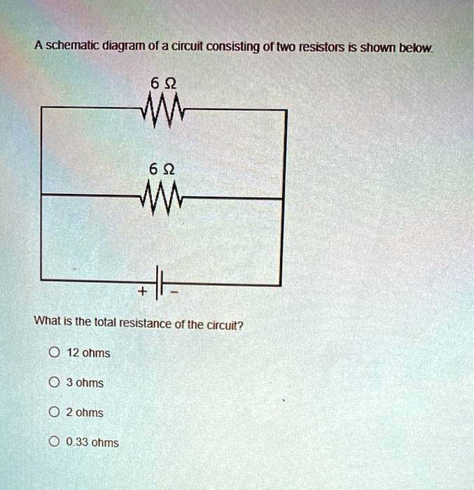 SOLVED: A schematic diagram Of a circuit consisting of two resistors iS