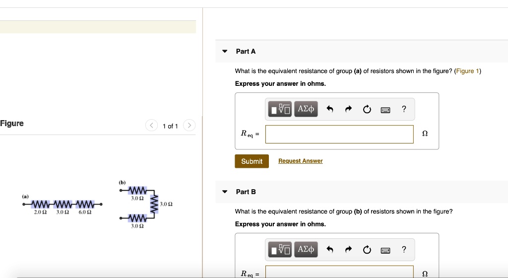 SOLVED What is the equivalent resistance of group (a) of resistors