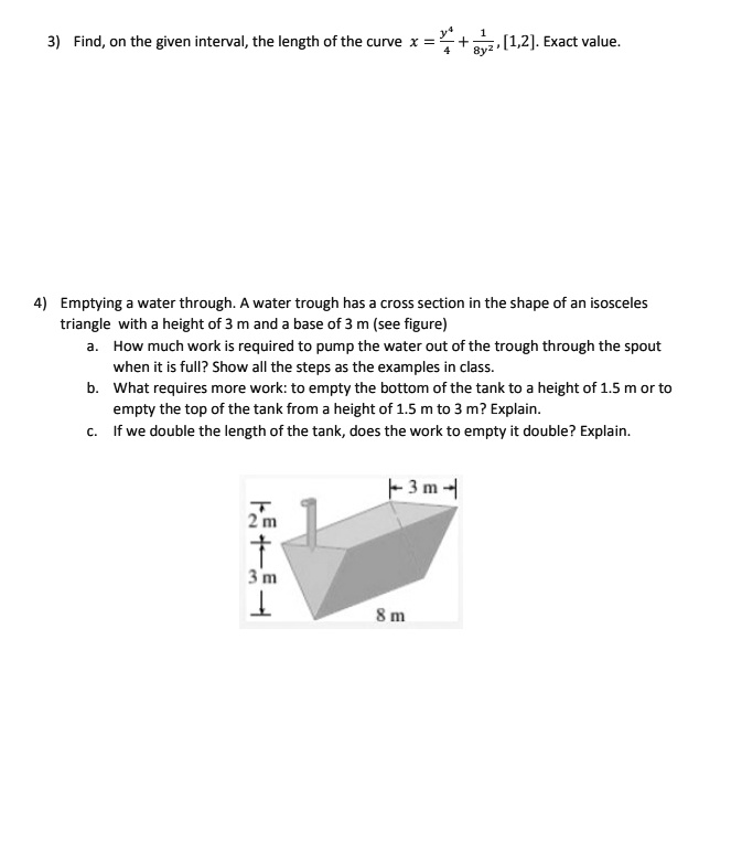 Work Trough Problem SOLVED: Find on the given interval, the length ofthe curve 1