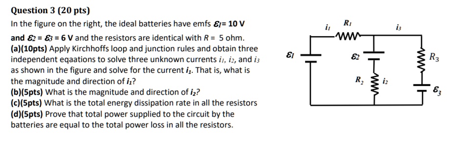 SOLVED: Question 3 (20 pts) In the figure on the right; the ideal ...