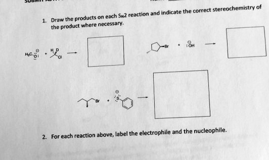 SOLVED: indicate the correct stereochemistry each Sn2 reaction Draw the