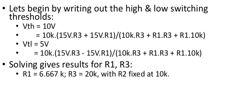 Lets begin by writing out the high low switching...