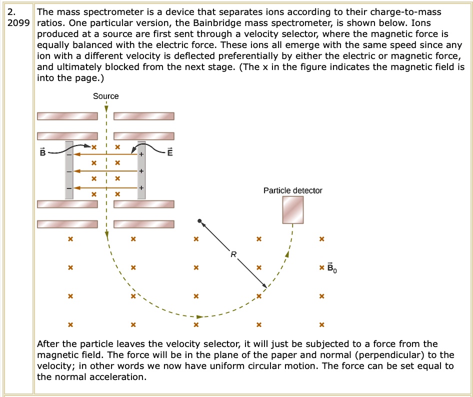 SOLVED:The mass spectrometer is a device that separates ions according ...