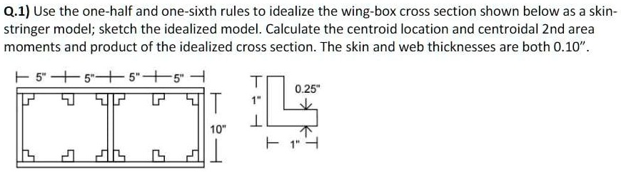 SOLVED: Solve ASAP Q.1 Use the one-half and one-sixth rules to idealize ...