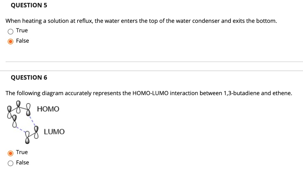 SOLVED QUESTION 5 When heating a solution at reflux; the water enters