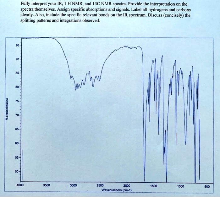 Fully Interpret Your Ir Hnmr And 13c Nmr Spectra P… Solvedlib