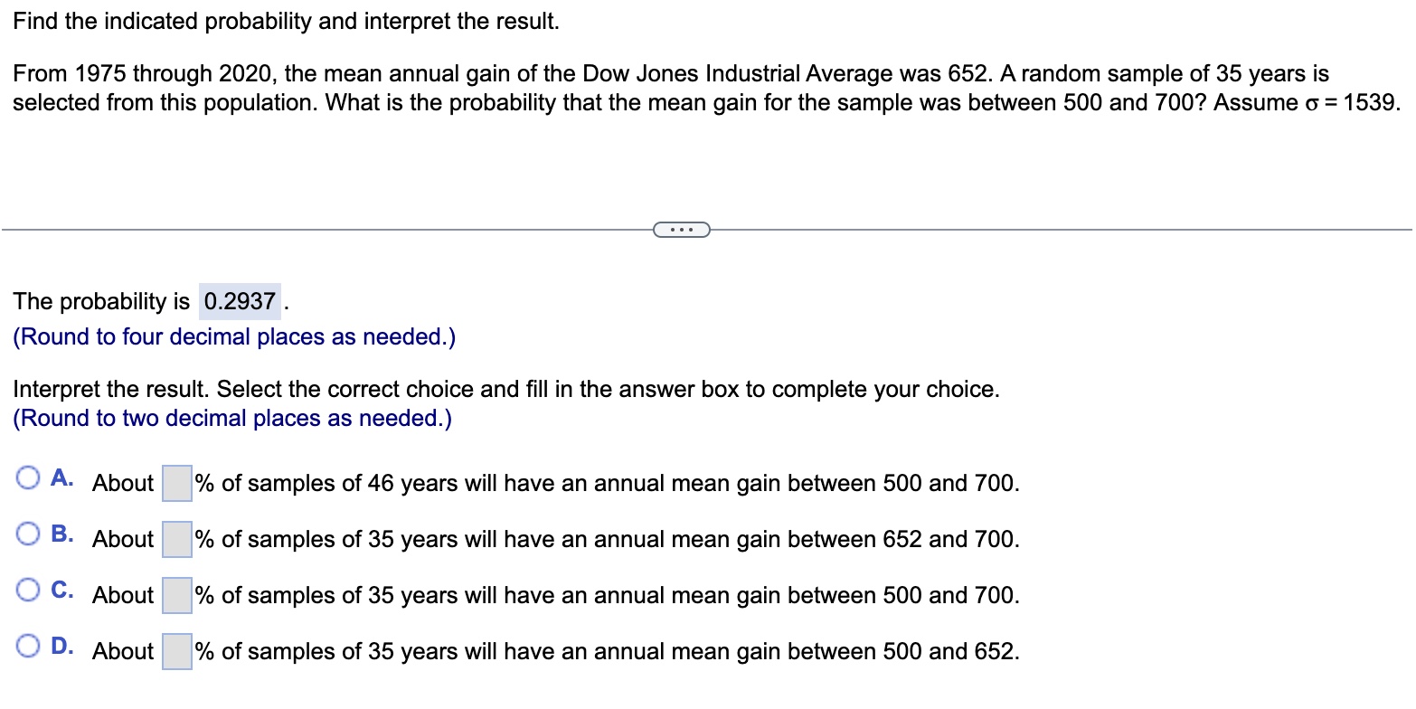 solved-find-the-indicated-probability-and-interpret-the-result-from