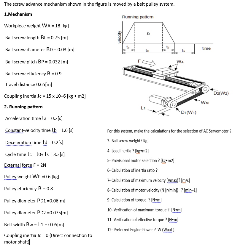 SOLVED The screw advance mechanism shown in the figure is moved by a