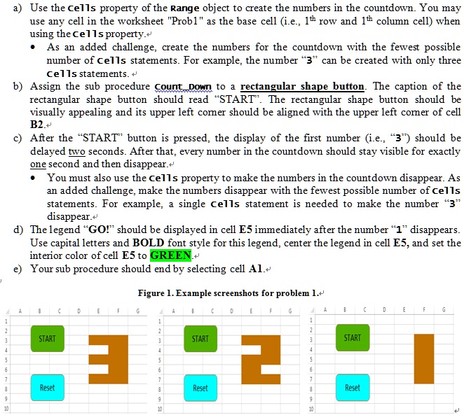 Write a sub procedure named CountDown that displays a countdown from 