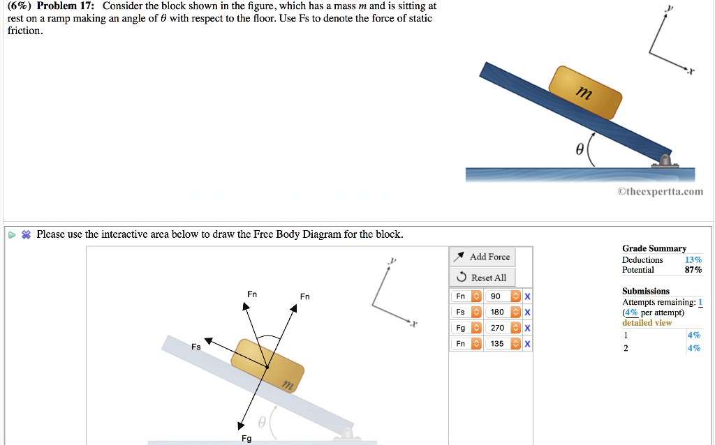 6 problem 17 consider the block shown in the figure which has a mass m ...