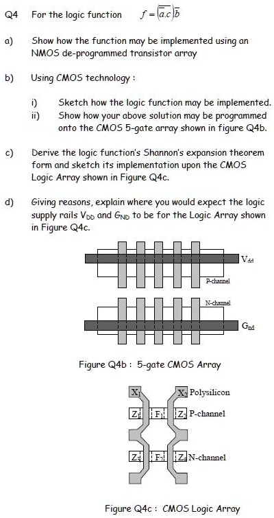 VIDEO solution: Q4 For the logic function f = ac a) Show how the ...