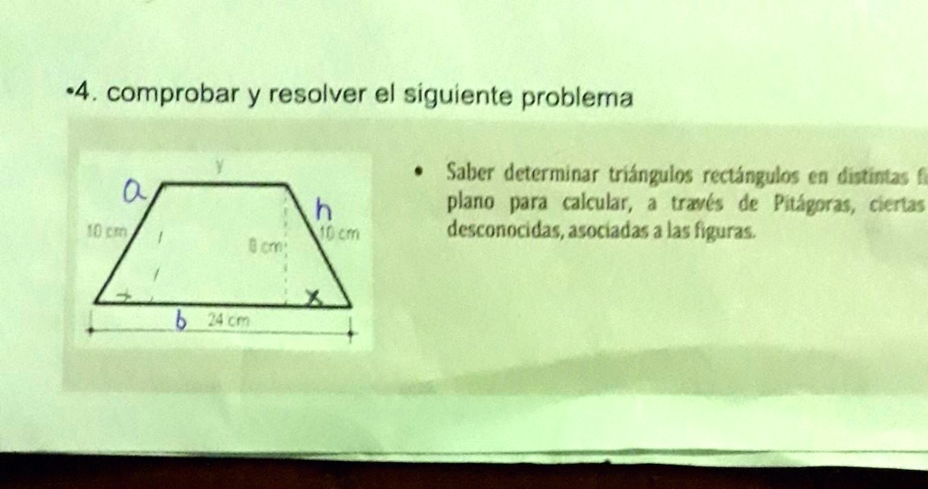 SOLVED: 0 h • Saber determinar triángulos rectángulos en distintas ...