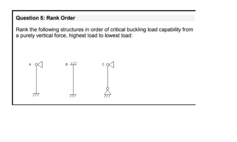 Rank Order Direction Questions Examples Question 5: Rank Order Rank the following structures in order of ...