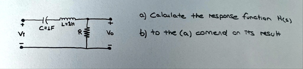 vi c1f l1h r vo a calculate the response function hs b to the a comend on its result 21497