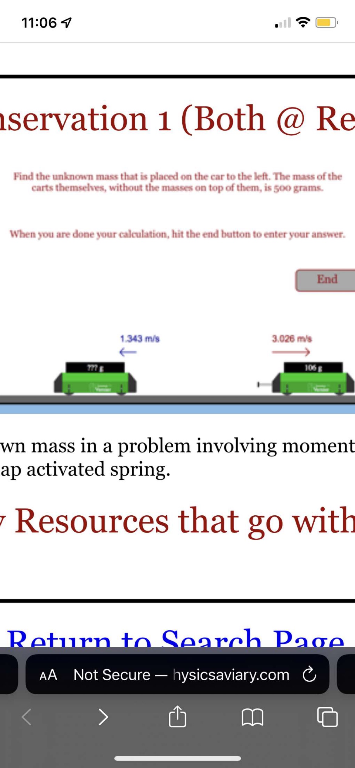 SOLVED 11 06 (. )/( R e) Find the unknown mass that is placed on the