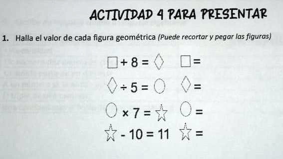 SOLVED: hallé el valor de cada figura geometría ACTIVIDAD 4 PARA