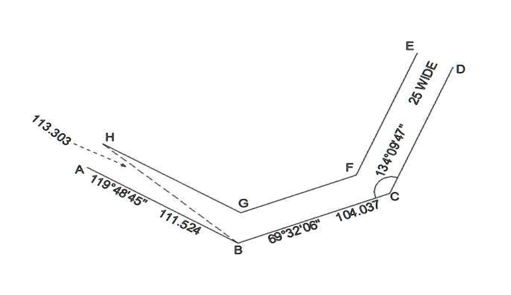 SOLVED: Land boundary problemsThis question may be completed using a ...