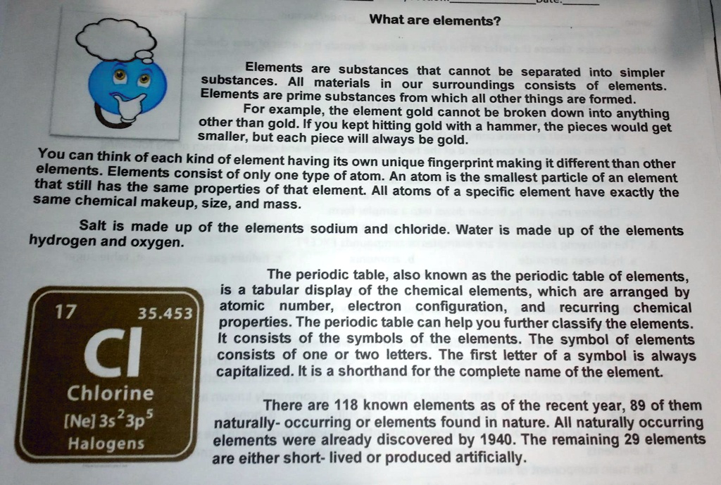 What are the Naturally Occurring Elements? Elements Found In Nature