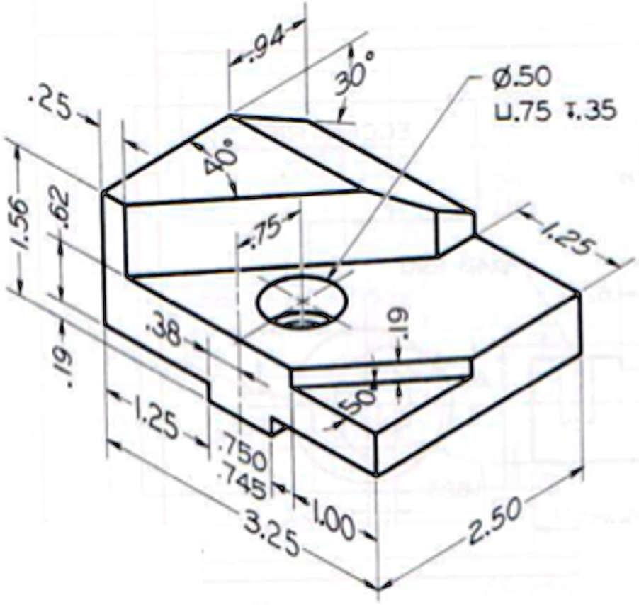 SOLVED: Draw the FRONT, RIGHT, and TOP views of the object shown ...