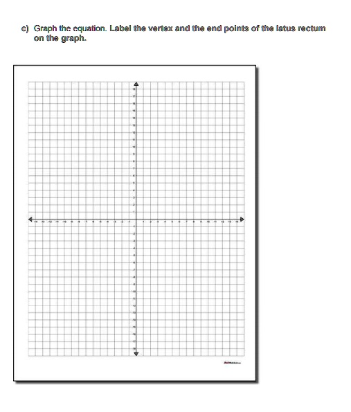 SOLVED:Graph the equalion: Label thr vartax ana tha and Pointa &f tha ...