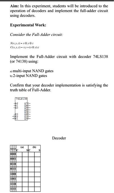 Aim: In this experiment, students will be introduced to the operation ...