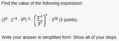 Solved Find The Value Of The Following Expression 38 2 5 90 2 2 To The Power Of Negative 2 Over 3 To The Power Of 3 Whole To The Power