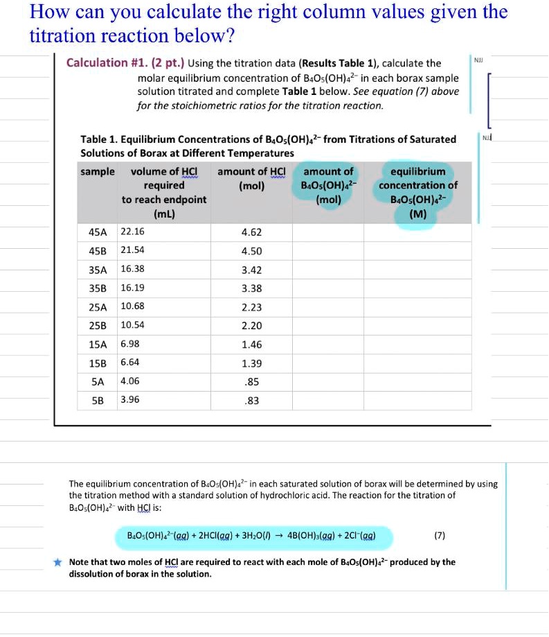 SOLVED How can you calculate the right column values given the