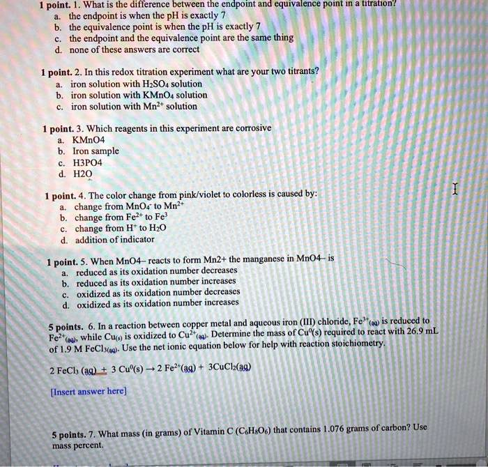 SOLVED What is the difference between the endpoint and equivalence