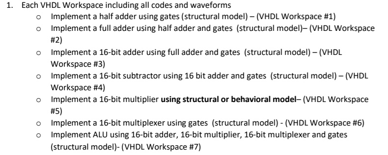 VIDEO solution: Each VHDL Workspace including all codes and waveforms ...