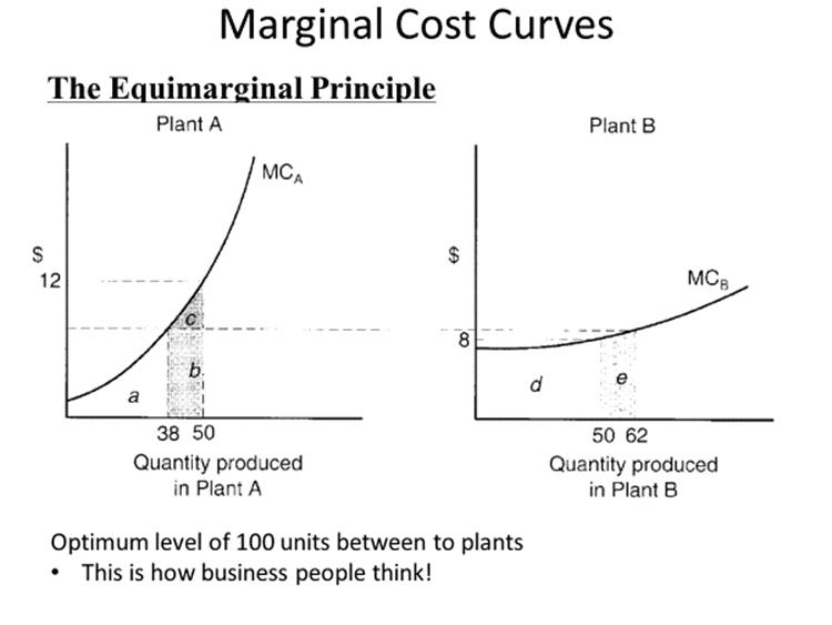 Marginal Cost Curves The Equimarginal Principle Plant...