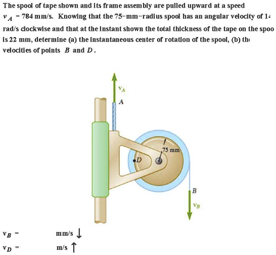The spool of tape shown and its frame assembly are pulled upward at a ...
