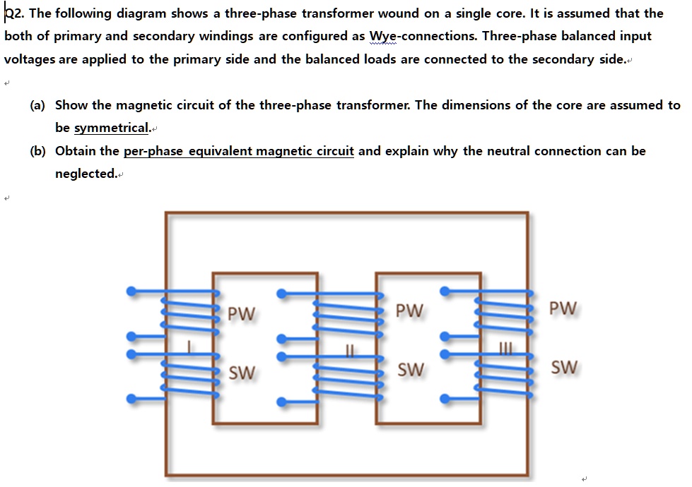 solved-q2-the-following-diagram-shows-a-three-phase-transformer-wound