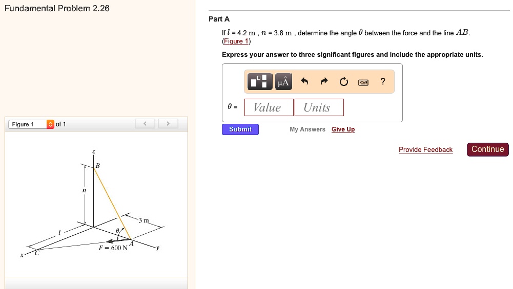 SOLVED: Fundamental Problem 2.26 Part A If l = 4.2 m, n = 3.8 m ...