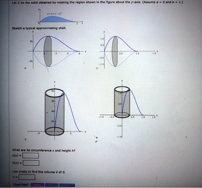 Typical Approximating Shell SOLVED: Let be the solld obtained by rotating the region shown in the ...